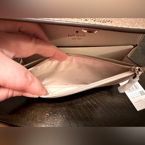 Kate Spade Rose Gold tinsel glitter wristlet - NWT - Picture 8 of 9